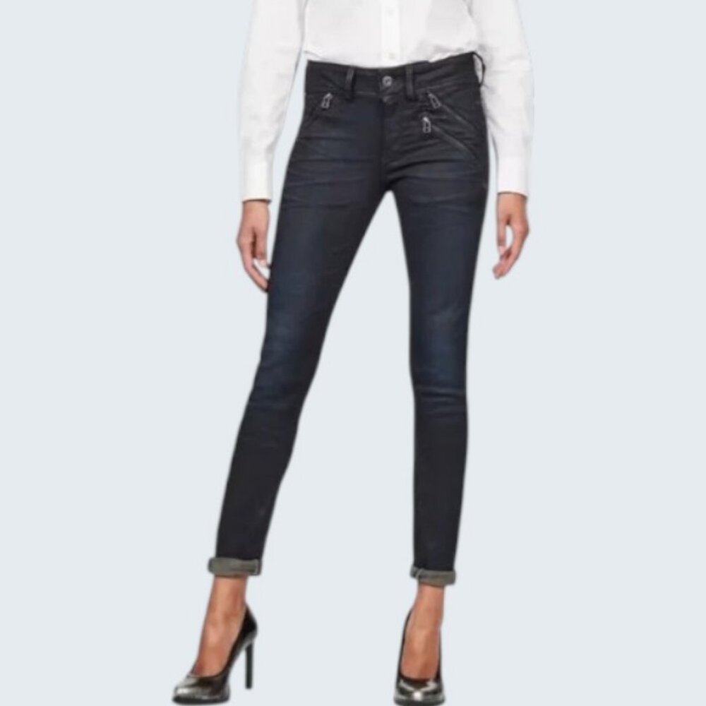 G-Star Raw Lynn biker mid skinny jeans black women's size 30